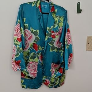 Vintage Kenzo 80s oversized satin blazer
